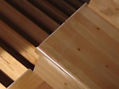 wooden stairs detail